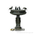 Western Cast Bronze Fountain Sculpture With Birds